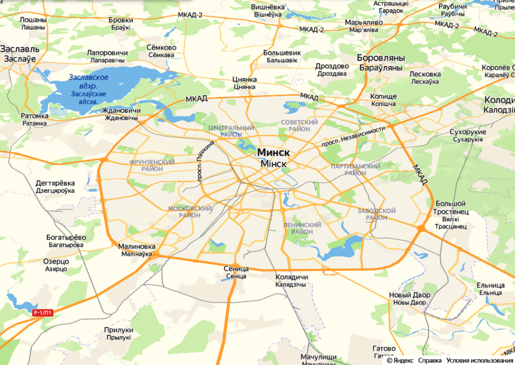 Ремонт холодильников в Минске, минском районе карта
